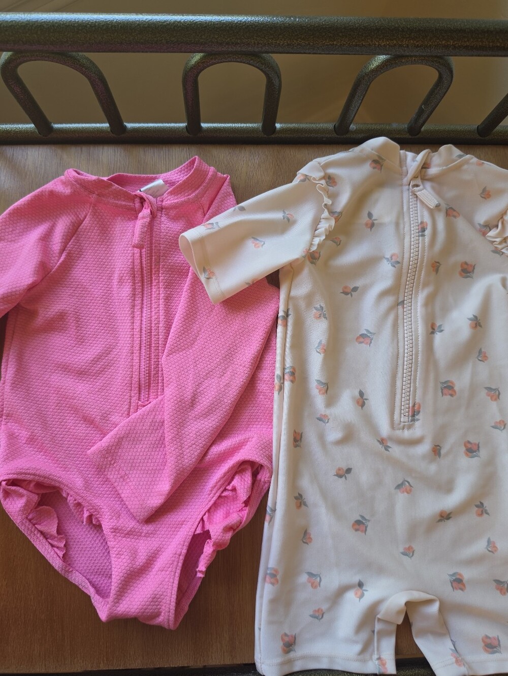 Baby Girls' Rashguard One-Pieces in Pink and Cream Floral Size 6-12 Months